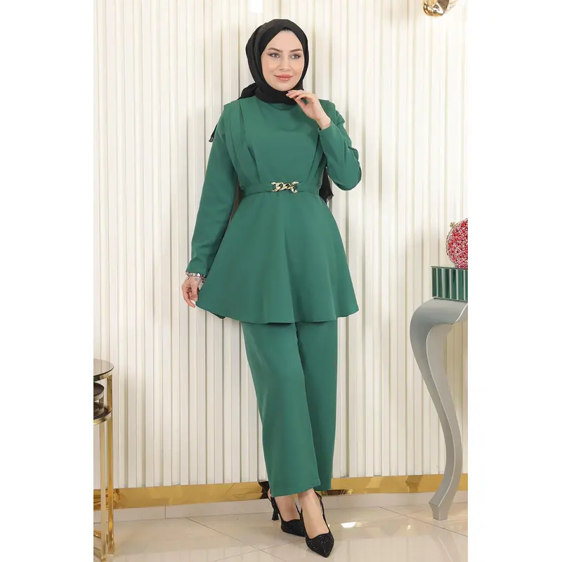 Chain Belt Suit Emerald 18001