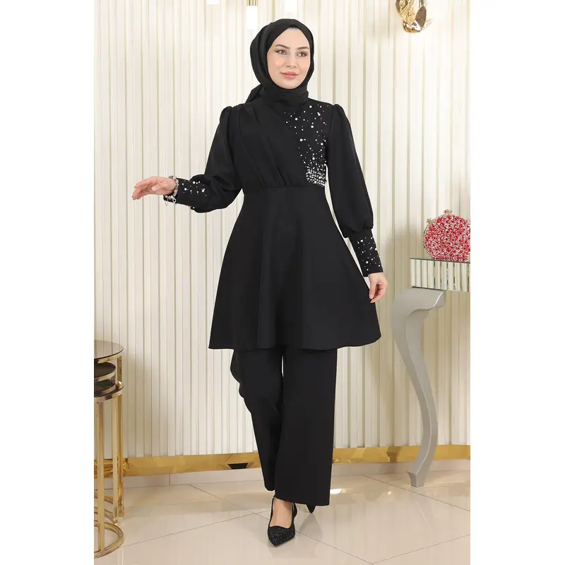 Pearl Two Piece Suit Black 17801