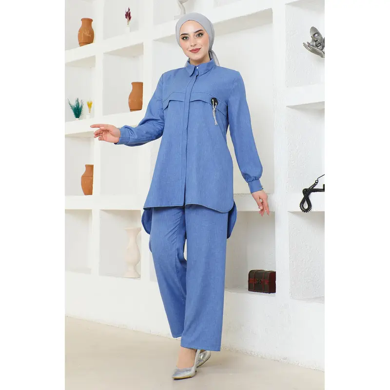 Crest Chain Suit Blue 19206