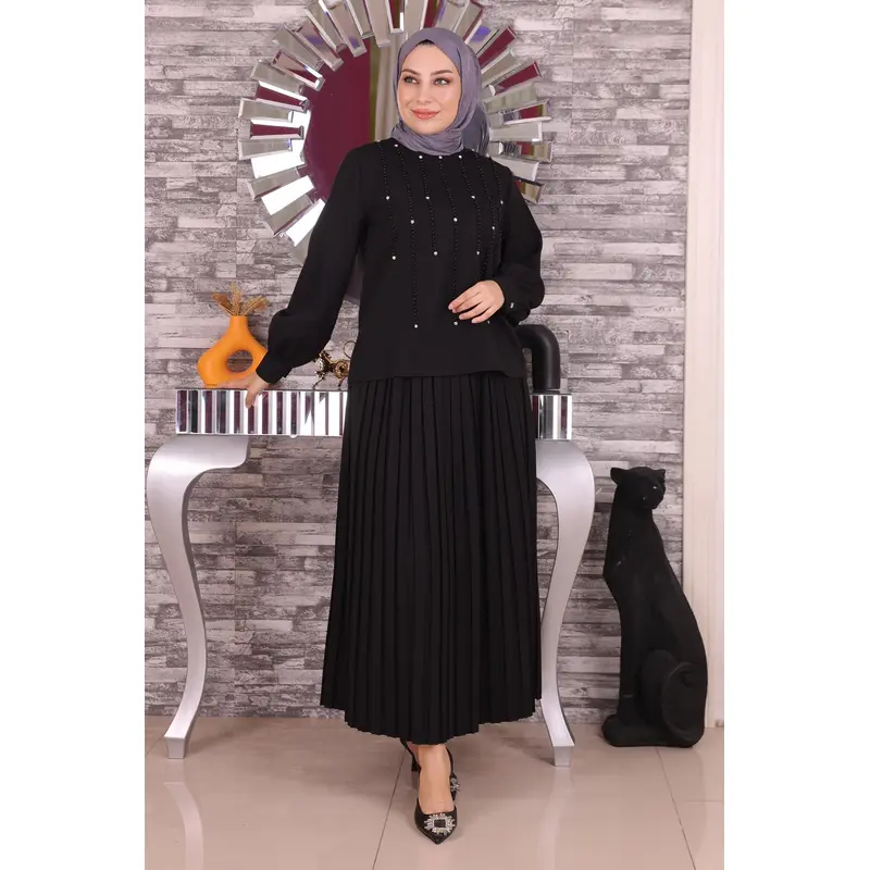 Pearl And Stone Detailed Suit Black 19135