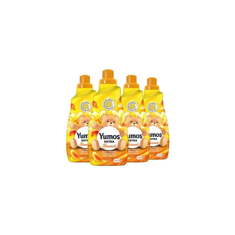 Yumo Extra Concentrated Fabric Softener Honeysuckle 1440 Ml 60 Washes 4 Pieces