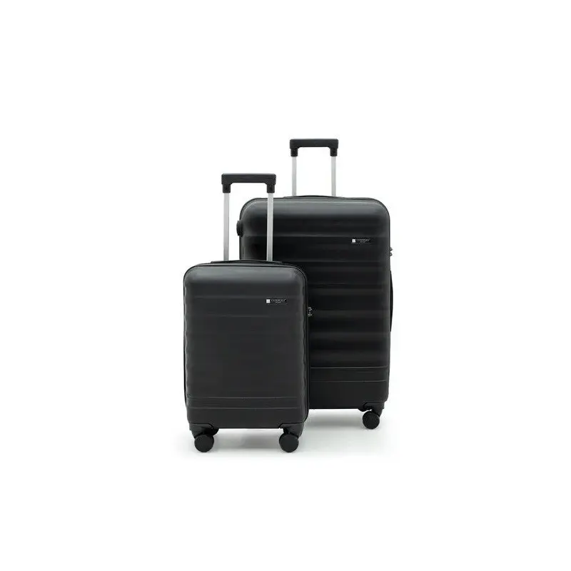 Babil Lux 2-Piece Abs Suitcase Set Large & Small - Black