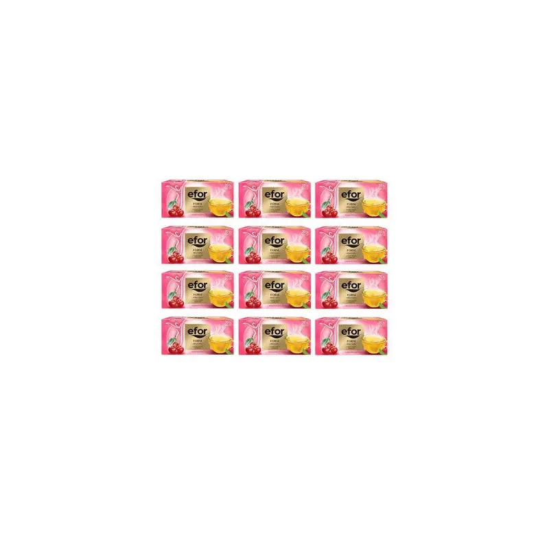 Efor Cherry Stalk Herb And Fruit Tea Bag 20 Pcs X 12