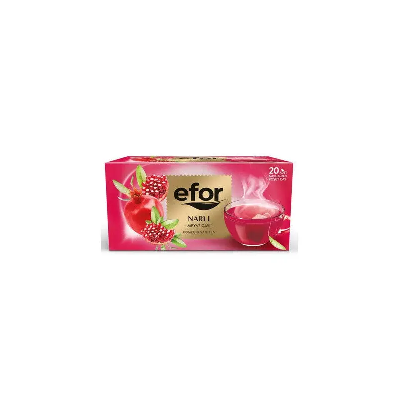 Efor Pomegranate Glass Bag Herbal And Fruit Tea - 20 Pcs