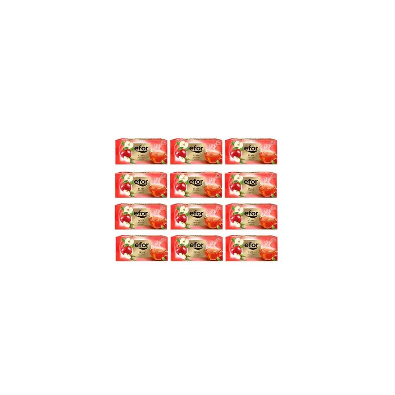 Efor Tea Apple Bag Herbal And Fruit Tea 20 Pieces X 12 Pieces