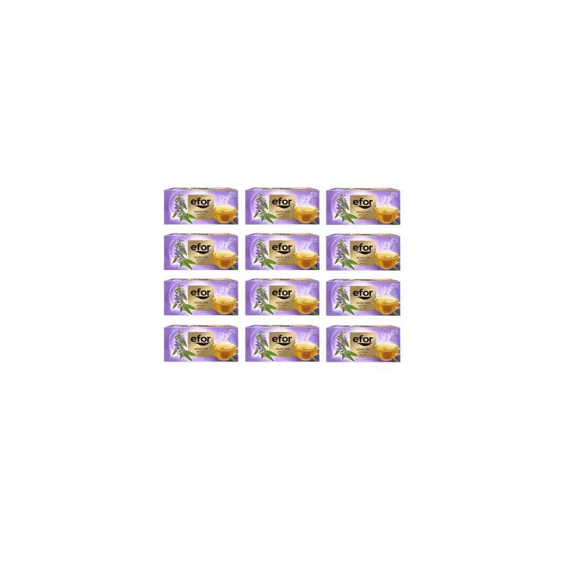 Efor Tea Sage Herbal And Fruit Tea Bag 20 Pieces X 12