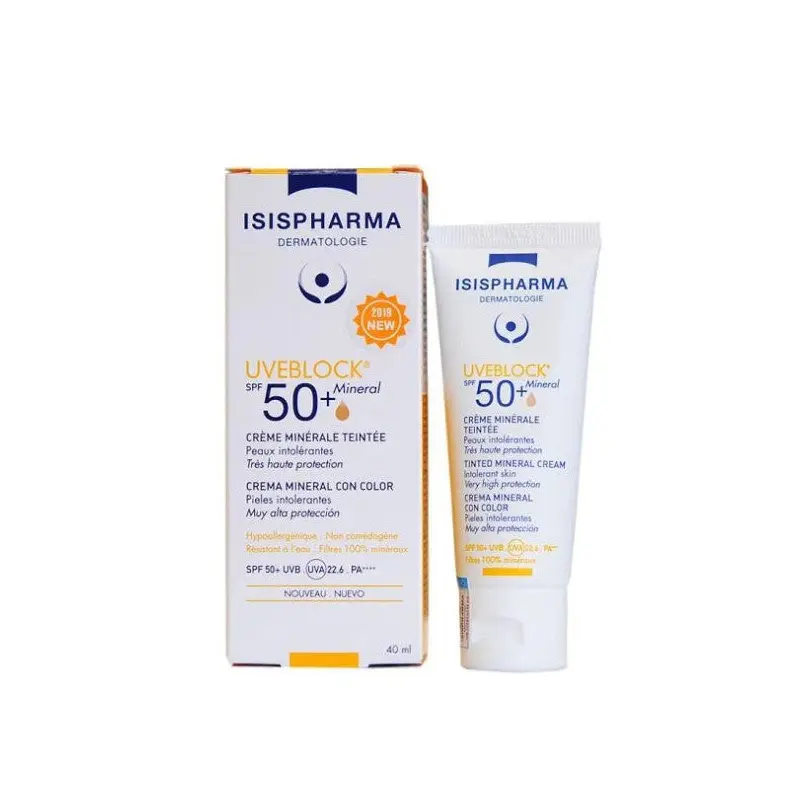 Isis Pharma Uveblock Spf50+ Tinted Mineral Cream 40Ml