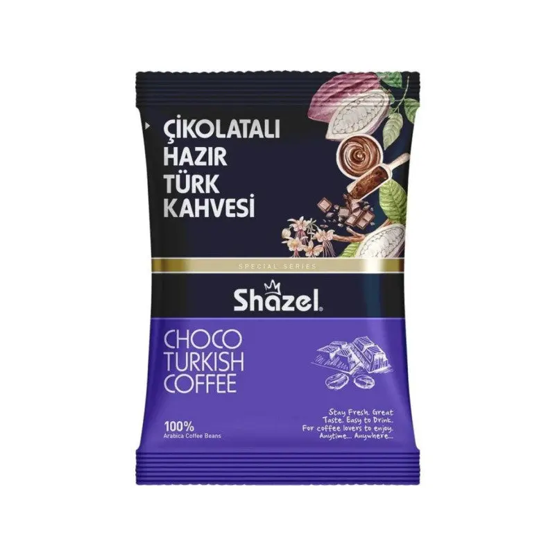 Shazel Special Chocolate Instant Turkish Coffee 100 Gr 3 Pieces