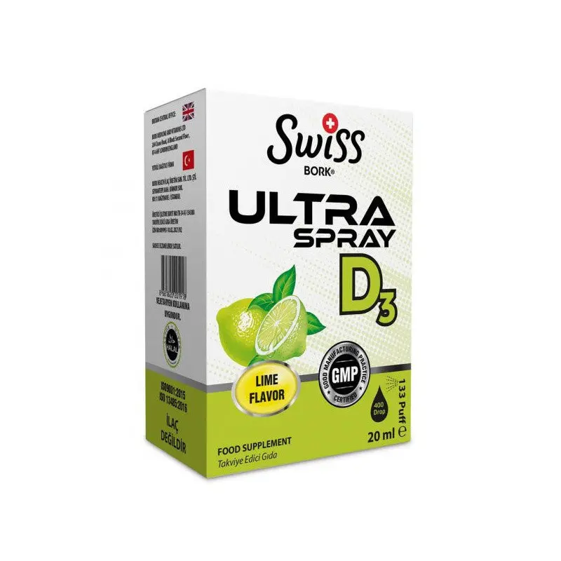 Swiss Bork Ultra Spray D3 20Ml | Lemon Flavored
