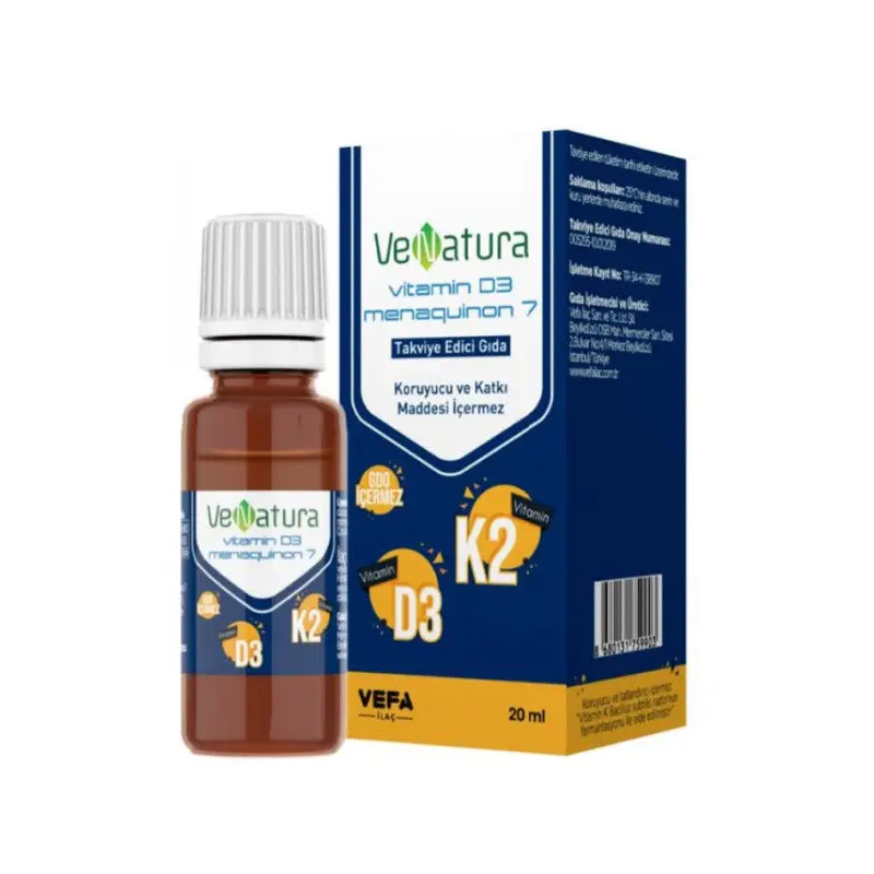 Venatura Vitamin D3 K2 (Menaquinone 7) Drop 20Ml