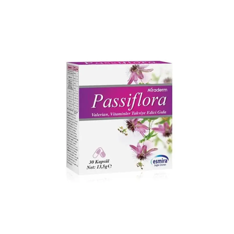 Miraderm Passiflora Food Supplement 30 Capsules