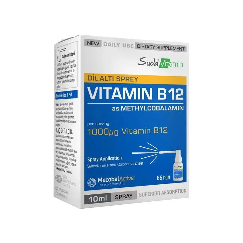 Suda Vitamin B12 1000Iu Spray 10Ml