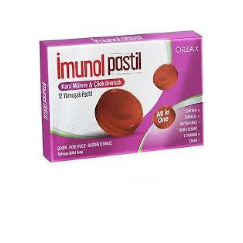 munol Black Murver And Strawberry Flavored 12 Pastilles