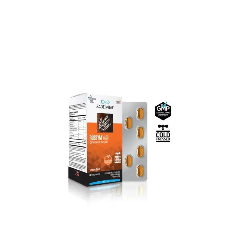 Zade Vital Wheat Germ Oil 500 Mg 60 Capsules
