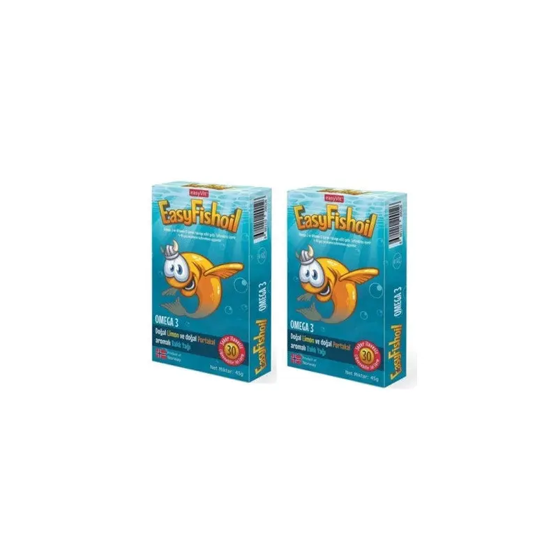 Easyfishoil Fish Oil Chewable Orange And Lemon Flavored 30 Tablets X 2 Pieces