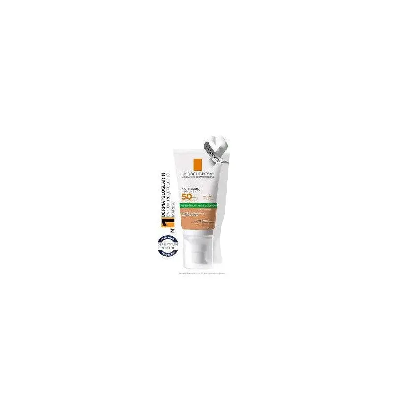 La Roche Posay Anthelios Oil Control Tinted Gel Oily Skin Sunscreen Face Cream Spf50+ 50 Ml