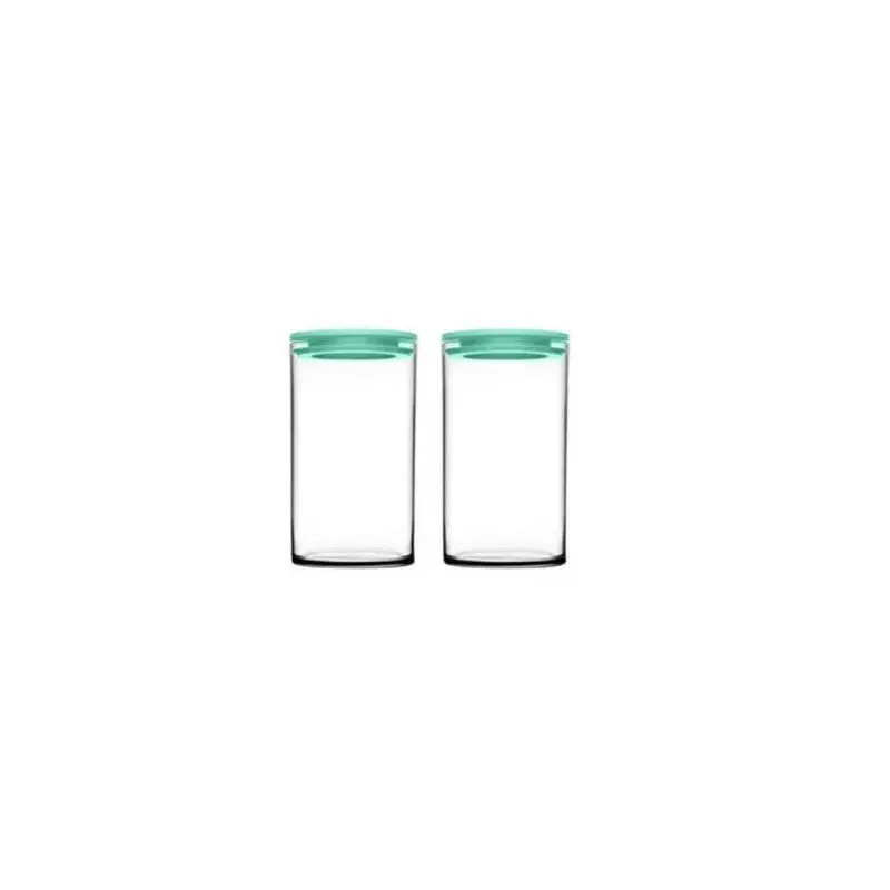 Paabahe 43736D Breakfast 2-Pack Jar 730 Cc Green Lid