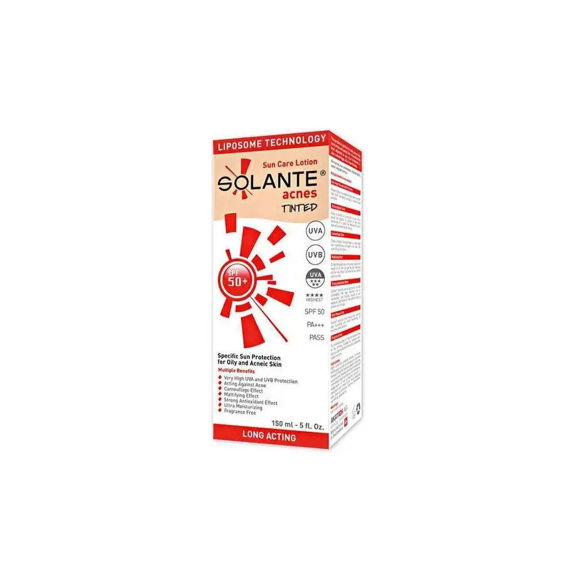 Solante Acnes Tinted Sun Care Lotion Spf50+ 150Ml