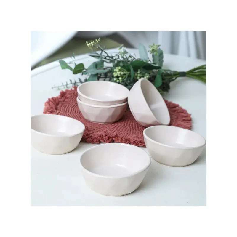 Keramika Matte Cream Crystal Snack / Sauce Bowl 12 Cm 6 Pieces 950