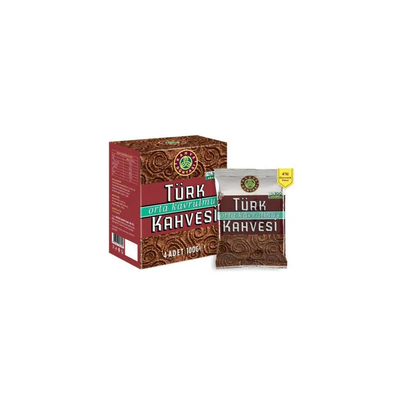 4-Piece Medium Roast 100G Turkish Coffee