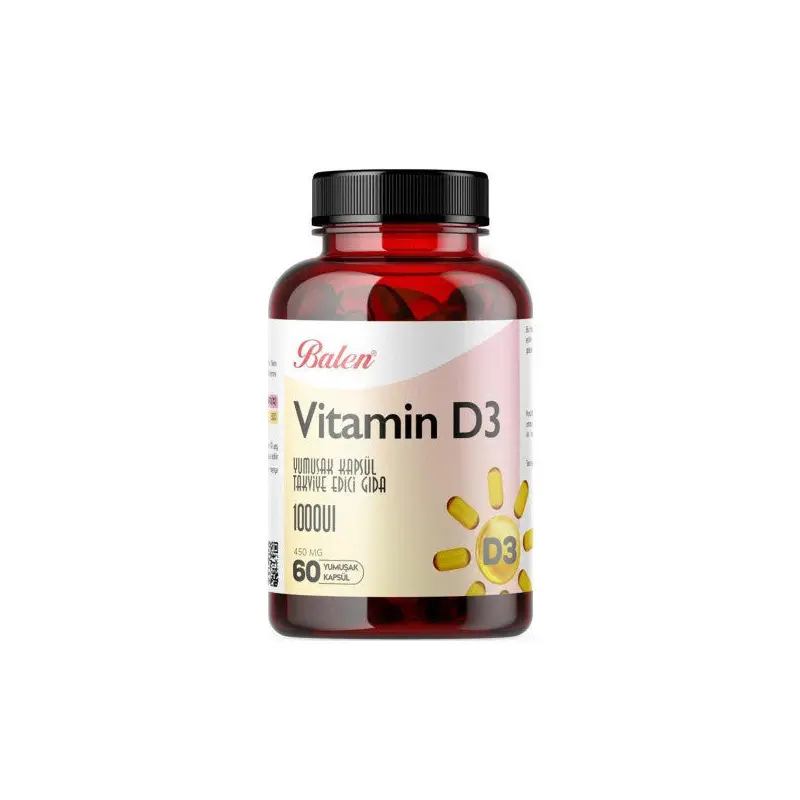 Balen Vitamin D3 450 Mg 60 Soft Capsules