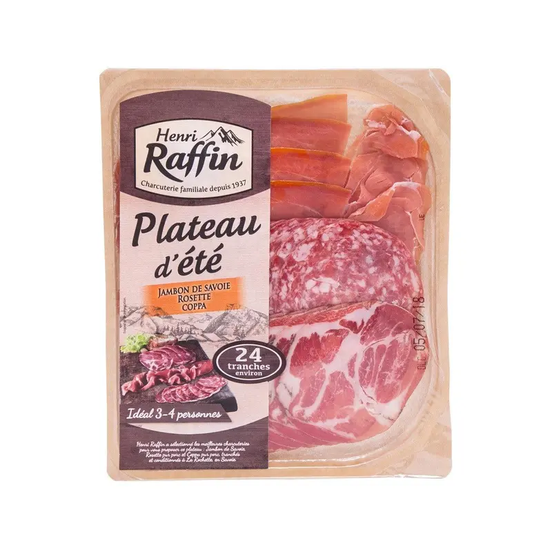 HENRI RAFFIN Picnic Plateur - Dried Ham, Coppa Ham, Rosette (180g)