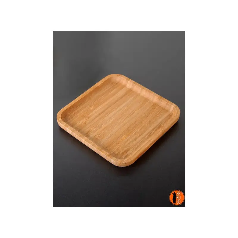 4 Pieces Bamboo Square Serving Plate, Presentation Set (25X25 Cm)