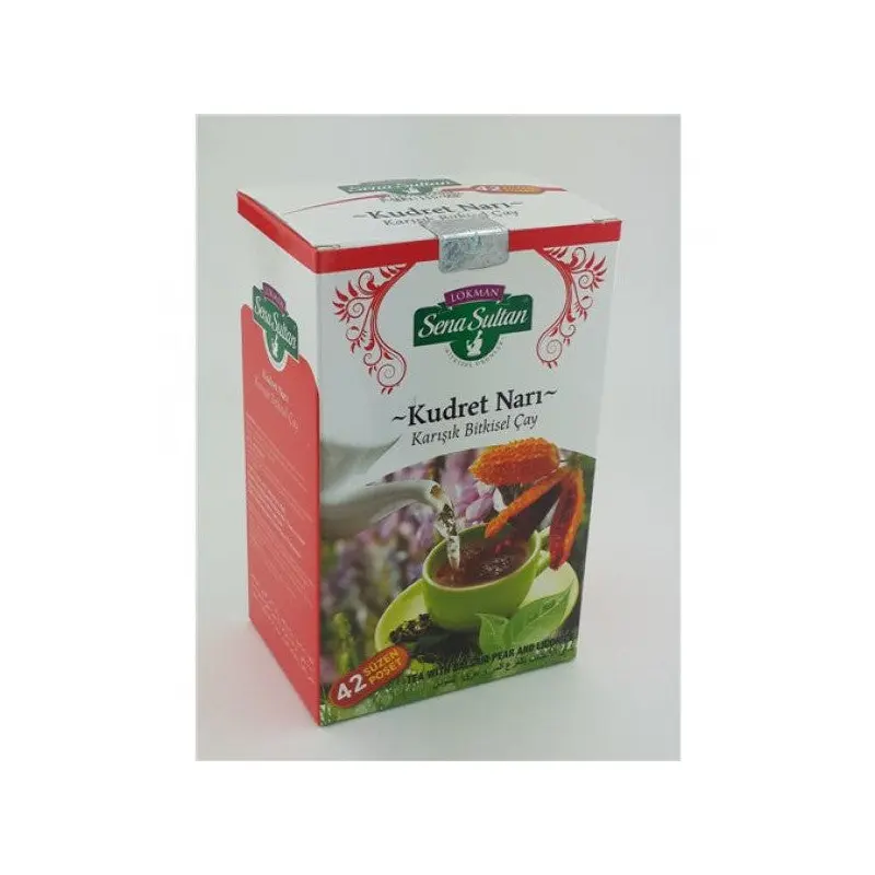 Lokman Sena Sultan Kudret Pomegranate Licorice Mixed Tea (84 Gr.) 42 Litres Filter Bag