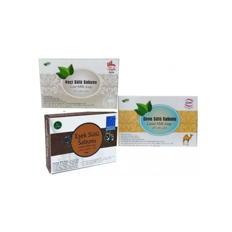 Natur Clay Donkey Milk Soap Brown 100 G X 2+Mcg Goat Milk Soap X 2+Kont Camel Milk Soap X 2