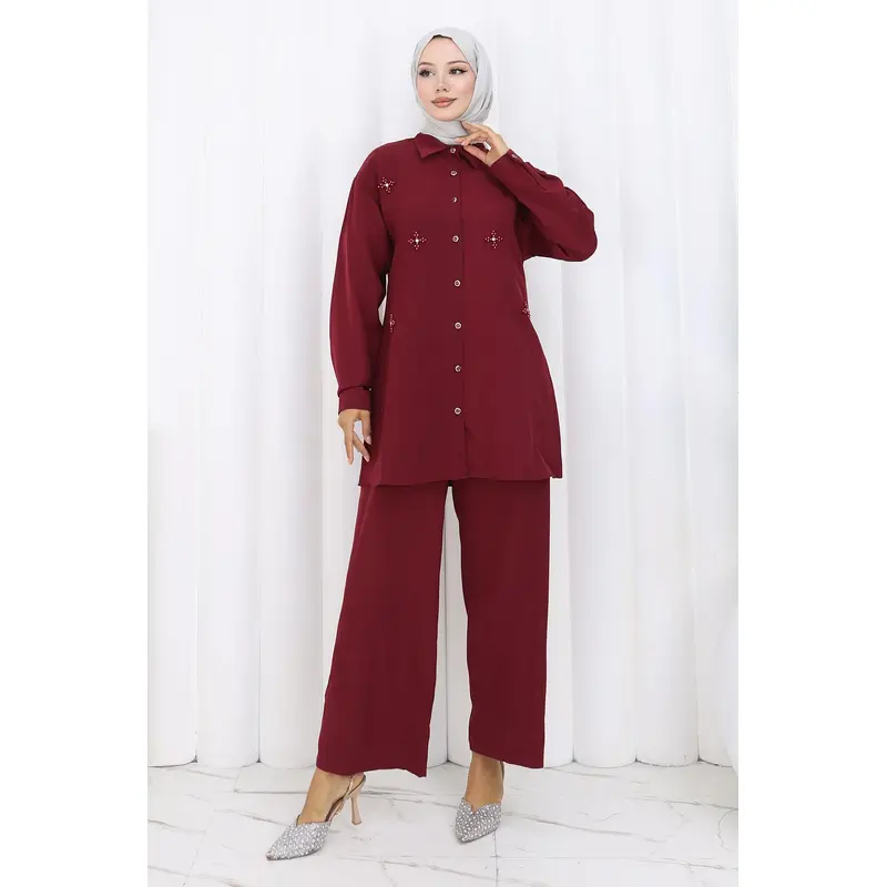 Minimal Stone Suit Claret Red 19367