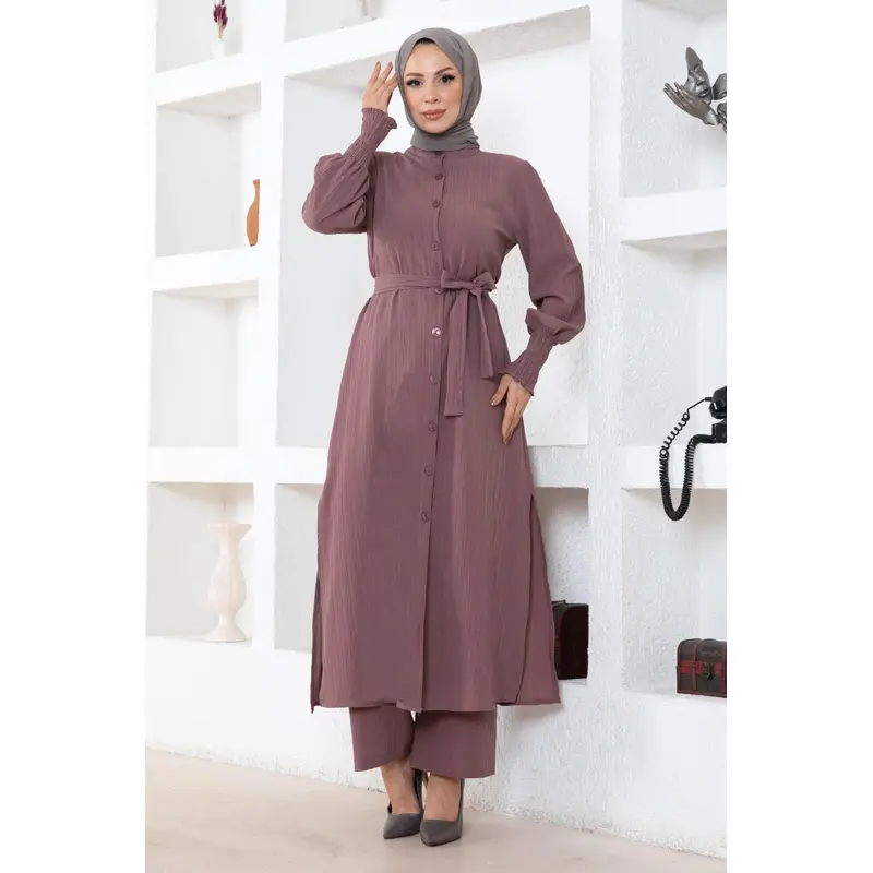 Slit Detailed Set Dusty Rose Msw19233-3