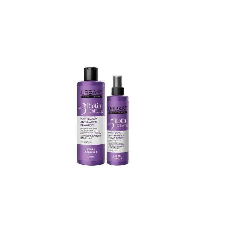 Urban Care Expert Biotin And Caffeine Anti-Hair Loss Shampoo&tonic Set-Vegan