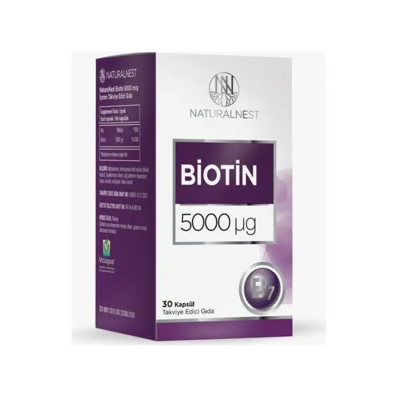 Naturalnest Biotin 5000 g 30 Capsules