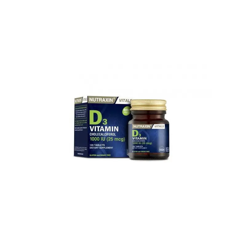 Nutraxin D3 Vitamin 1000 Iu 120 Tablets