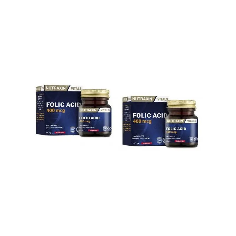 Nutraxin Folic Acid 100 Tablets X 2 Pieces