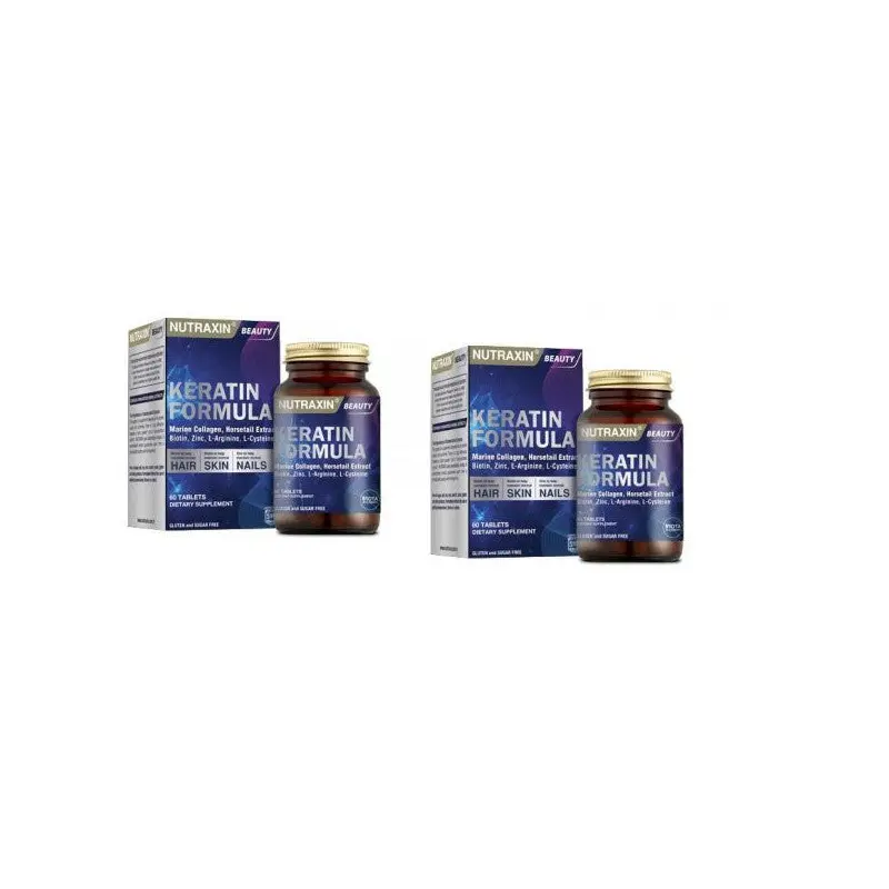 Nutraxin Keratin Formula 60 Tablets X 2 Pieces