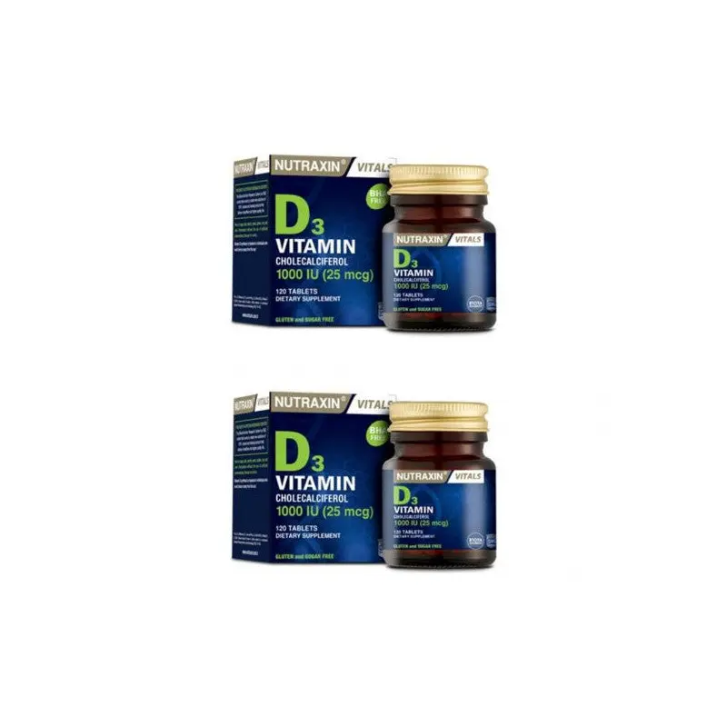 Nutraxin Vitamin D-3 1000 Iu 120 Tablet X 2 Pieces