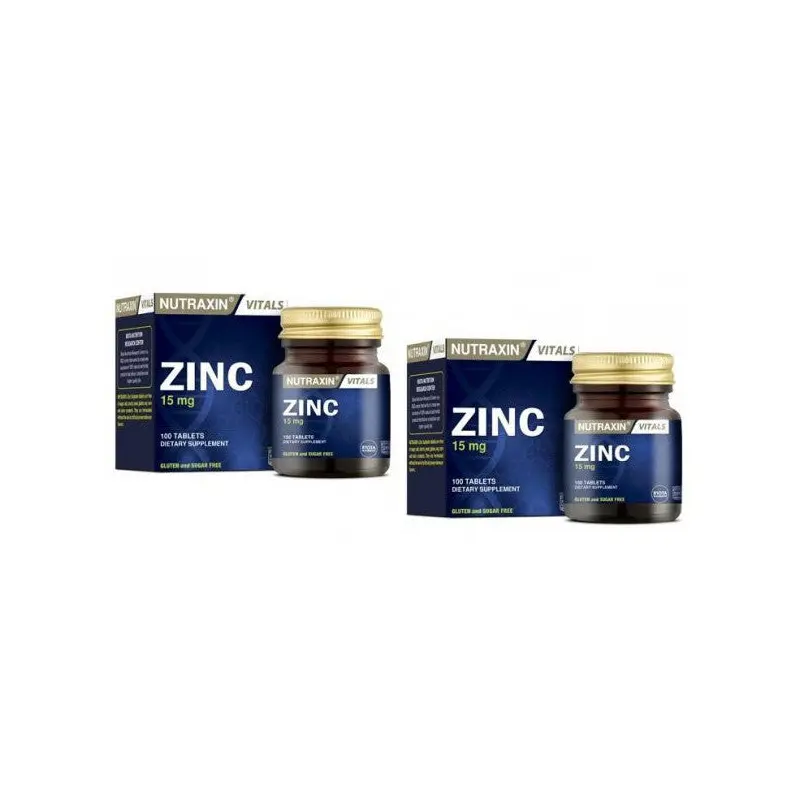 Nutraxin Zinc 15 Mg 100 Tablets X 2 Pieces