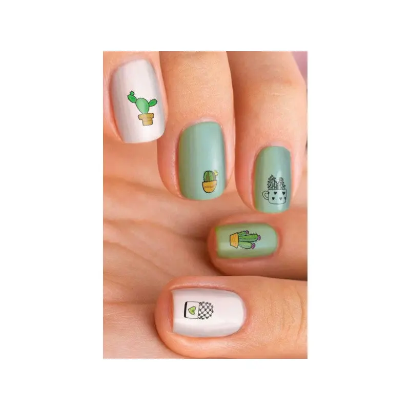 Cactus Nail Tattoo,nail Art,nail Sticker