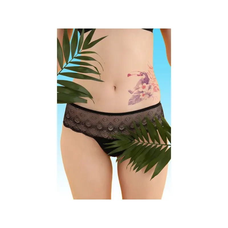 Parrot, Flamingo Temporary Tattoo, Temporary Tattoo, Body Tattoo, Arm Wrist Tattoo, Neck Tattoo, Back Tattoo