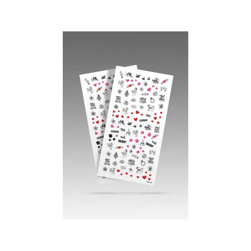 2 Marriage Symbols Nail Tattoo, Nail Tattoo, Nail Art, Nail Sticker