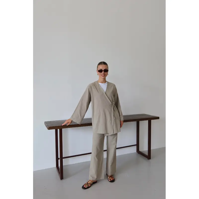 25043 Women's Linen Flowing Kimono