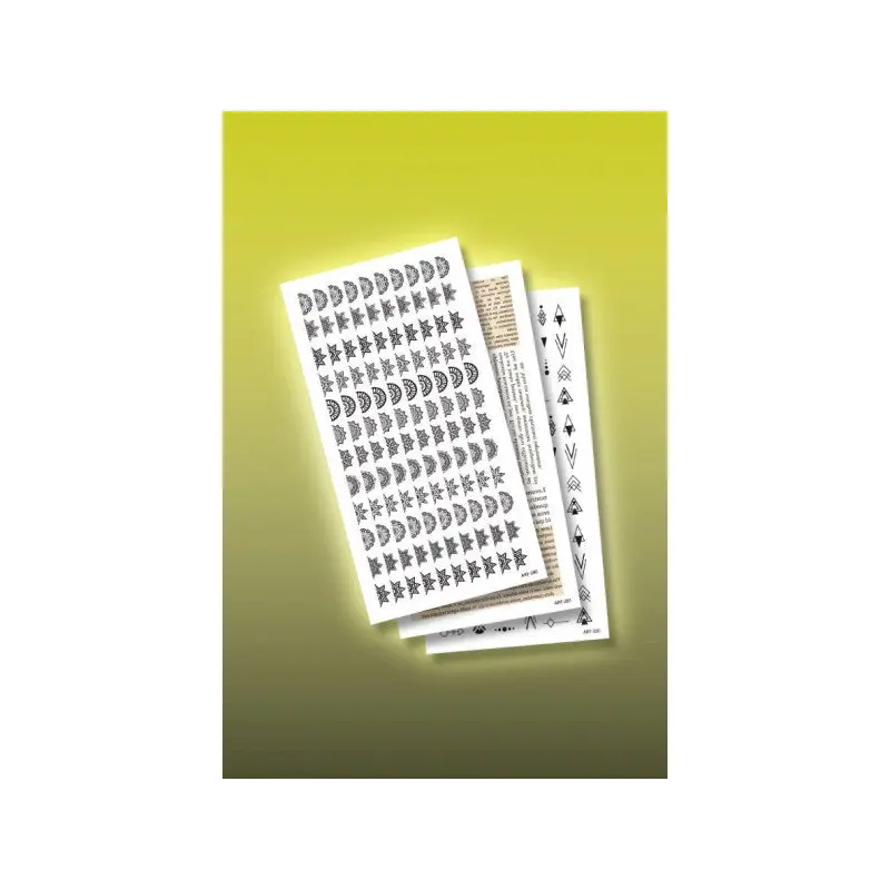 3Pcs Nail Tattoo Set, Nail Sticker Set, Nail Art