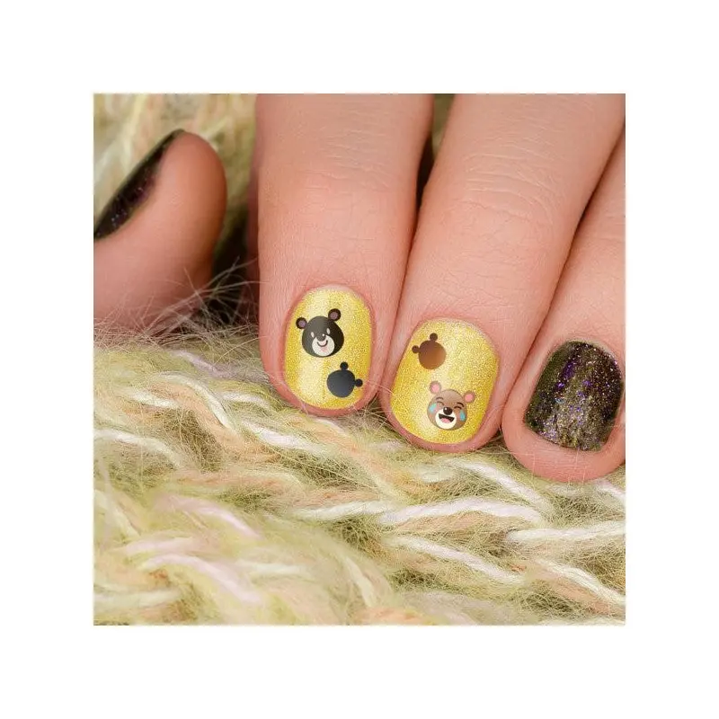 Bear Nail Tattoo,nail Art,nail Sticker