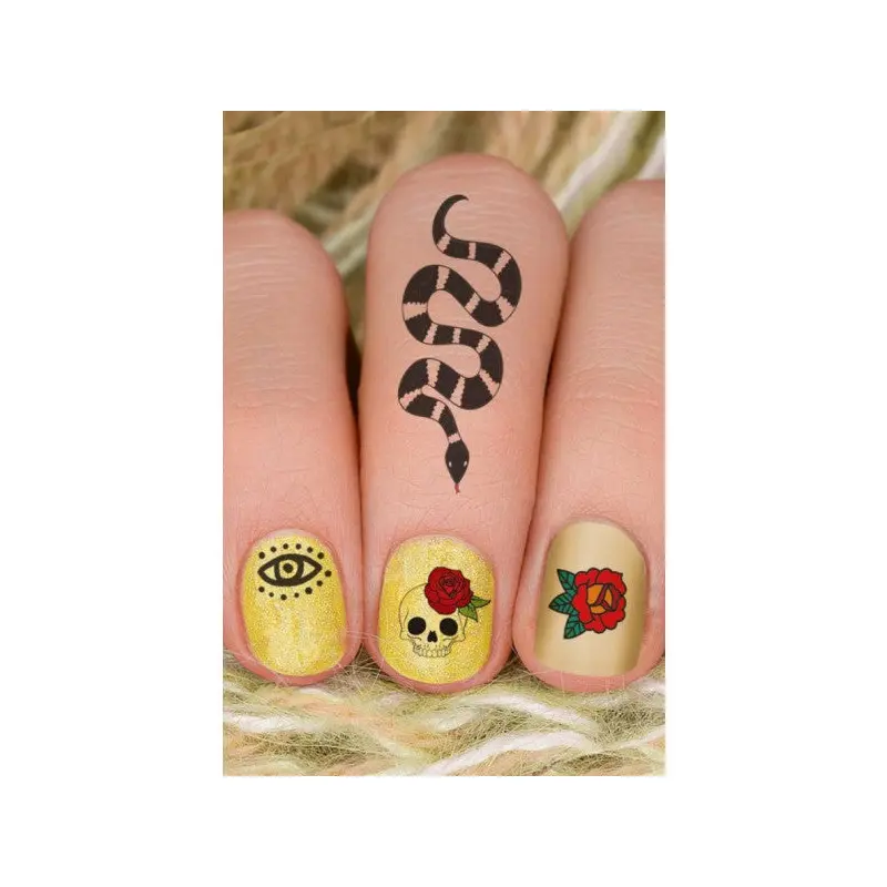 Esoteric-1 Nail Tattoo, Nail Tattoo, Nail Art, Nail Sticker