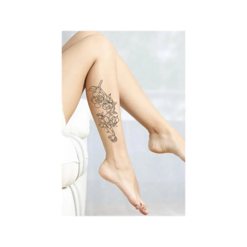 Flower And Bird Temporary Tattoo, Body Tattoo, Arm Wrist Tattoo, Neck Tattoo