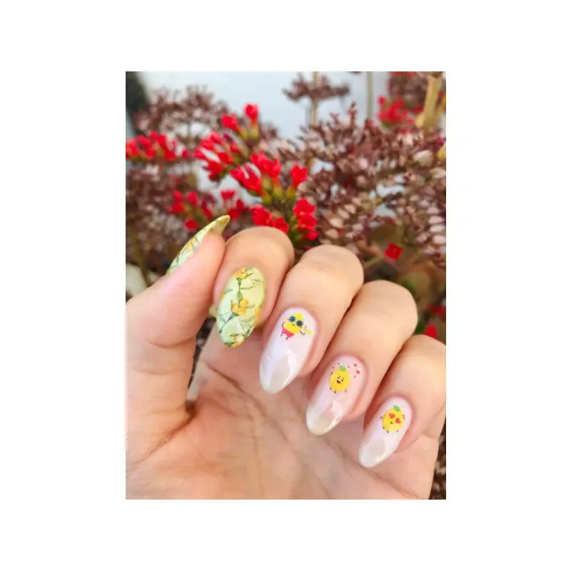 Mini Lemons Nail Tattoo, Nail Tattoo, Nail Art, Nail Sticker