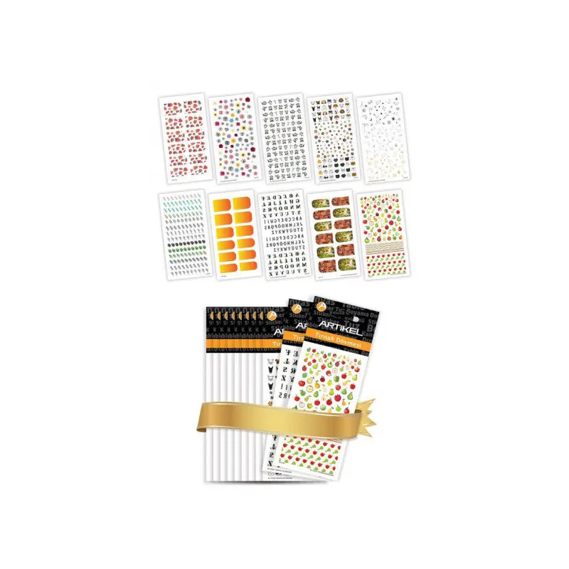 10 Piece Nail Tattoo Set -6, Nail Sticker Set, Nail Art, Tattoo Art-584