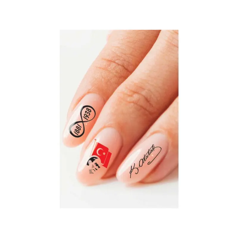Ataturk Set Nail Tattoo, Nail Art, Nail Sticker