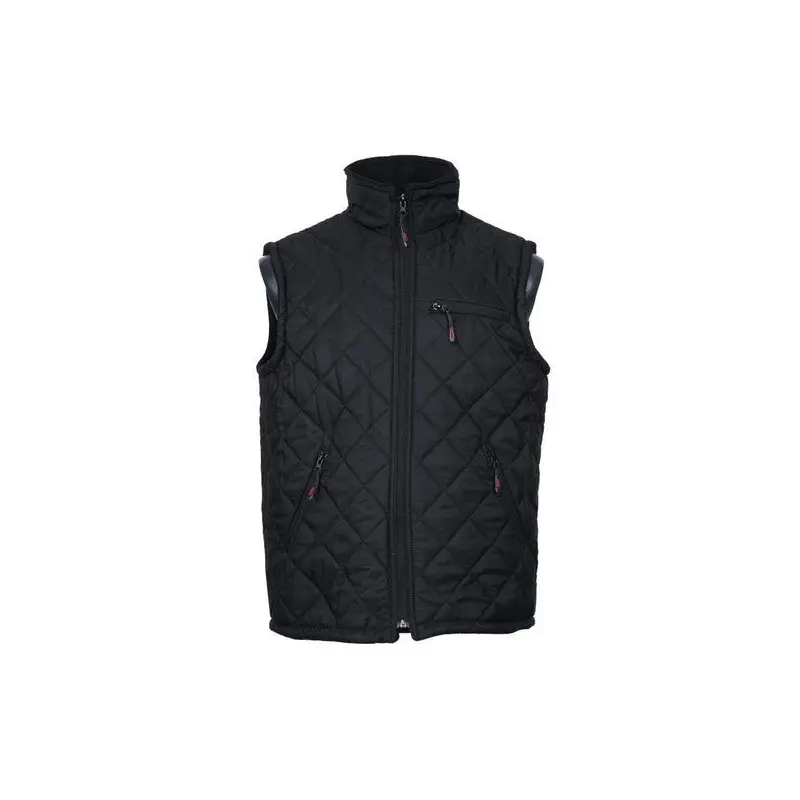 Black Color Diamond Stitched Sports Model Puffer Vest
